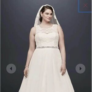 NWT - Ivory David’s Bridal wedding dress  18w